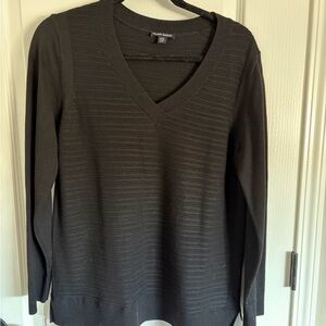 Hilary Radley Black V-Neck Sweater